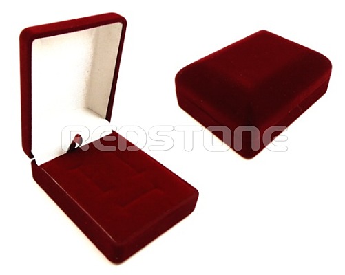 Bordová semišová krabička